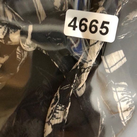 Topshop Gathered Channel Dress Waisted Printed Mini Mono NWT 4 - Picture 8 of 8